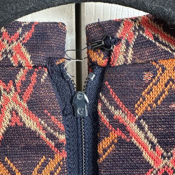 NWT Vintage 60s Kay Windsor Diamond Pattern Long Sleeve Collared Dress Large - Picture 8 of 10